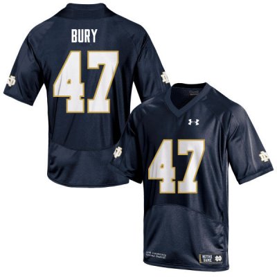 Notre Dame Fighting Irish Men's Chris Bury #47 Navy Under Armour Authentic Stitched College NCAA Football Jersey YKB4699QP